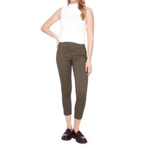 NEW UP! textured techno petal-slit pant in moss